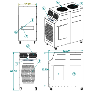 portable air cooler KIB-12043