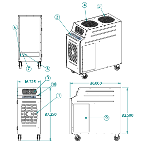 portable air cooler KIB-1811