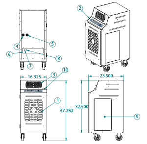 portable water cooler KWIB-1811