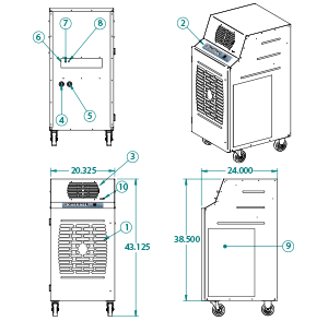 portable water cooler KWIB-3021