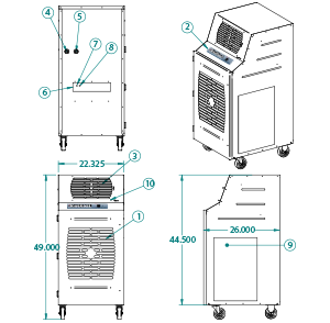 portable water cooler KWIB-4221