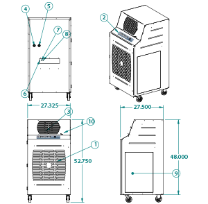 portable water cooler KWIB-6021