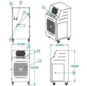 portable water cooler KWIB-6043